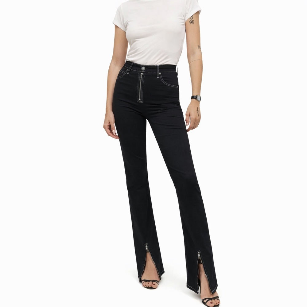 REFORMATION Reformation Toby Zip-Front Ultra High-Rise Bootcut Jeans Size 27